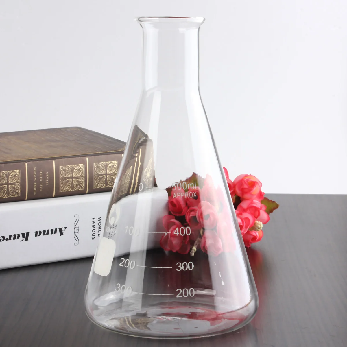 Стеклянная колба Erlenmeyer 500 мл групповые соединения лабораторные треугольные