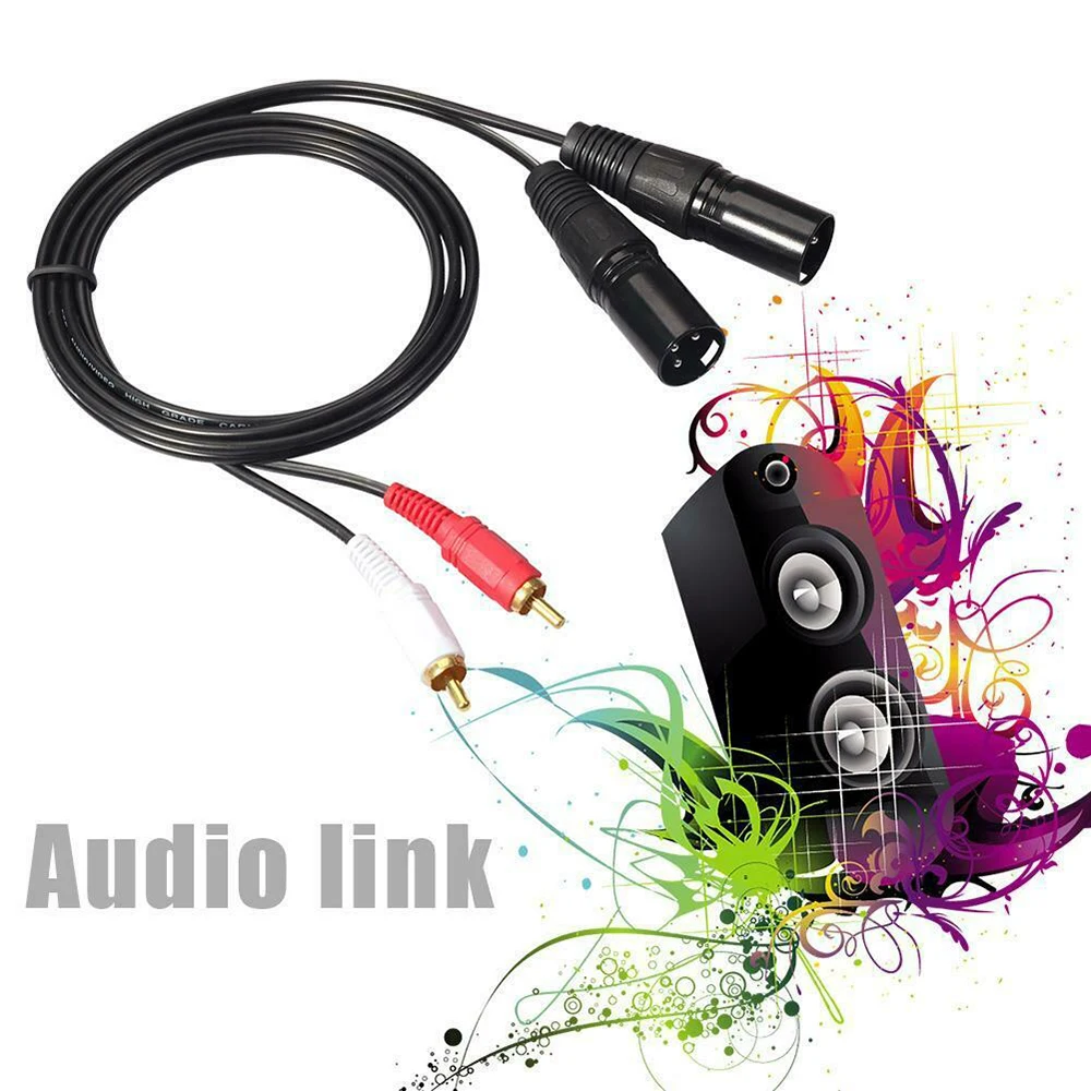 Стерео HIFI аудио кабель двойной RCA штекер XLR Штекер 1 5 м расширение видео для