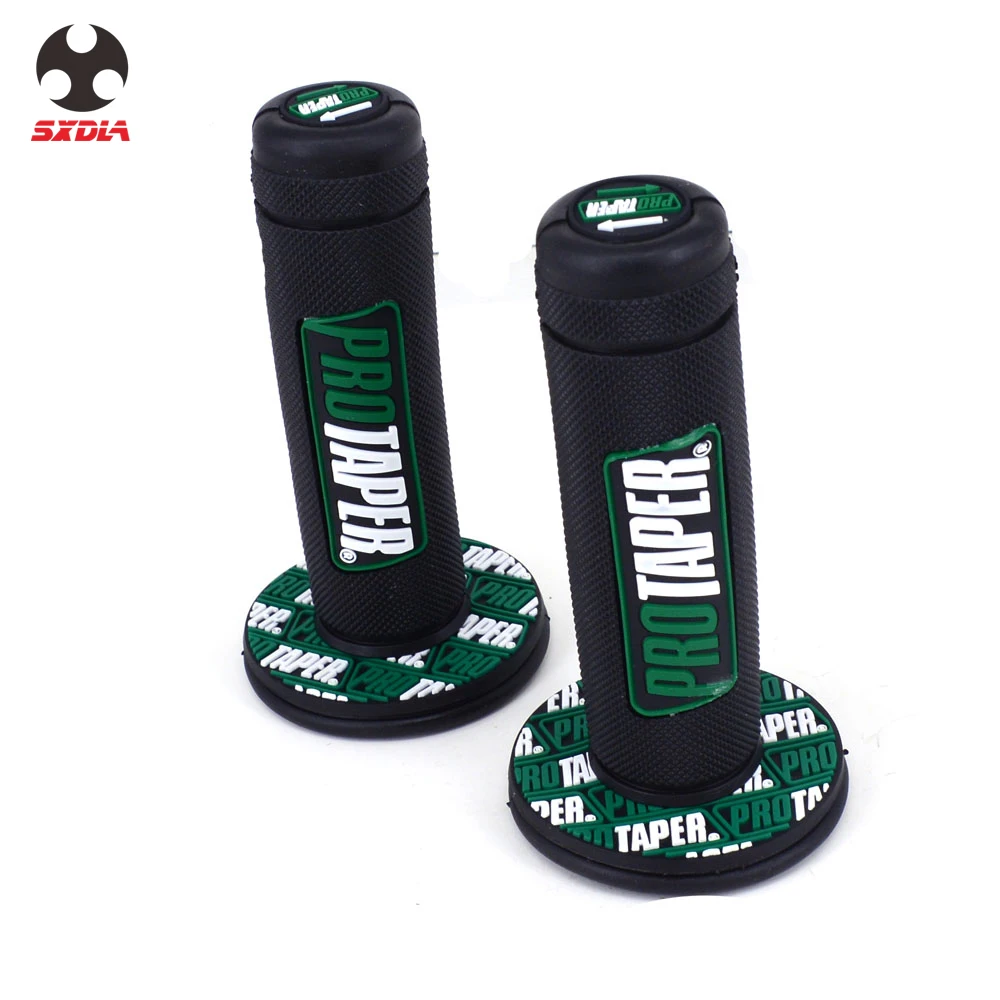 Moto rbike руль для гоночного мотоцикла rcycle руль для Protaper Pro taper husqvarna yamaha KTM moto cross moto grip pit bike - Цвет: Зеленый