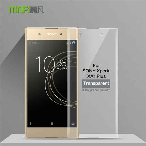 Clear 3D изогнутое полное покрытие для sony Xperia XA1 Plus закаленное стекло для sony XA1 Plus G3412 G3421 Защитная пленка для экрана - Цвет: Clear