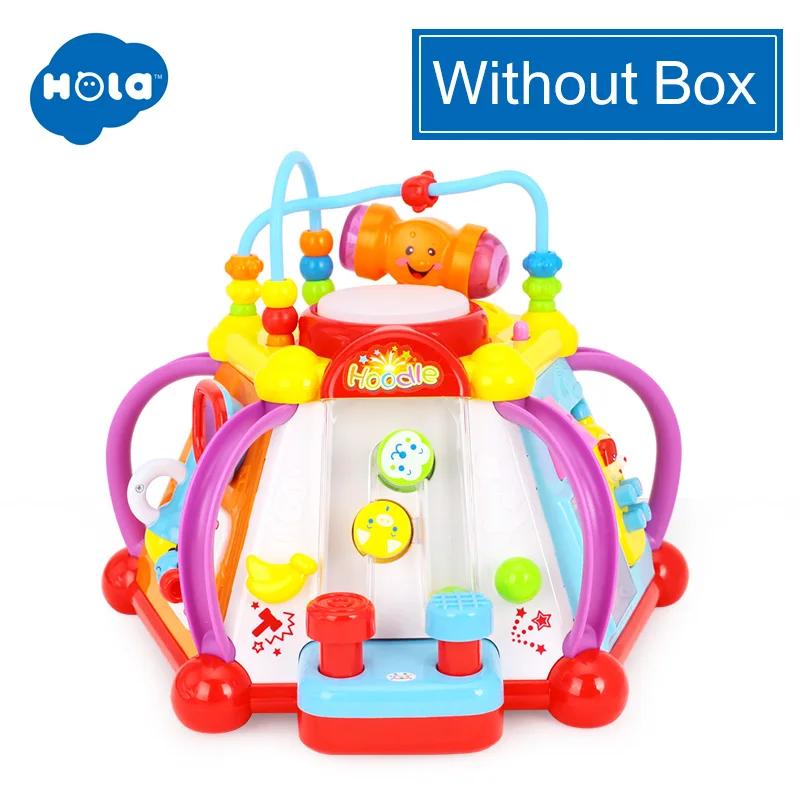 WITHOUT BOX HOLA 806, музыкальная игрушка, развивающая Развивающая игра, играть в обучение, центр, игрушка для детей 1 года, для маленьких мальчиков и девочек - Цвет: WITHOUT BOX