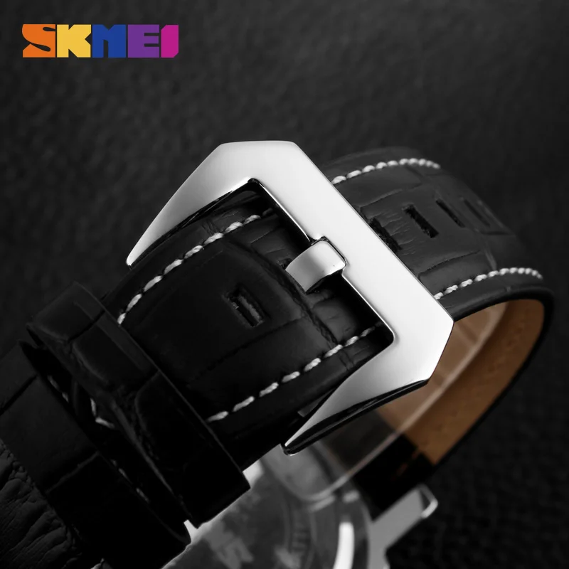 SKMEI для мужчин наручные часы модные повседневное большой циферблат кварцевые