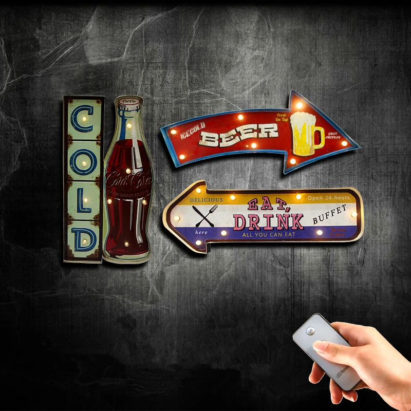 Горячая Кофейня светодиодный металлическая вывеска для бара открытым ужин пить