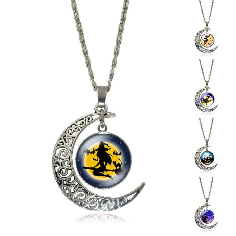 Ожерелье для женщин на цепочке с подвеской в виде серебряного полумесяца 2016 |