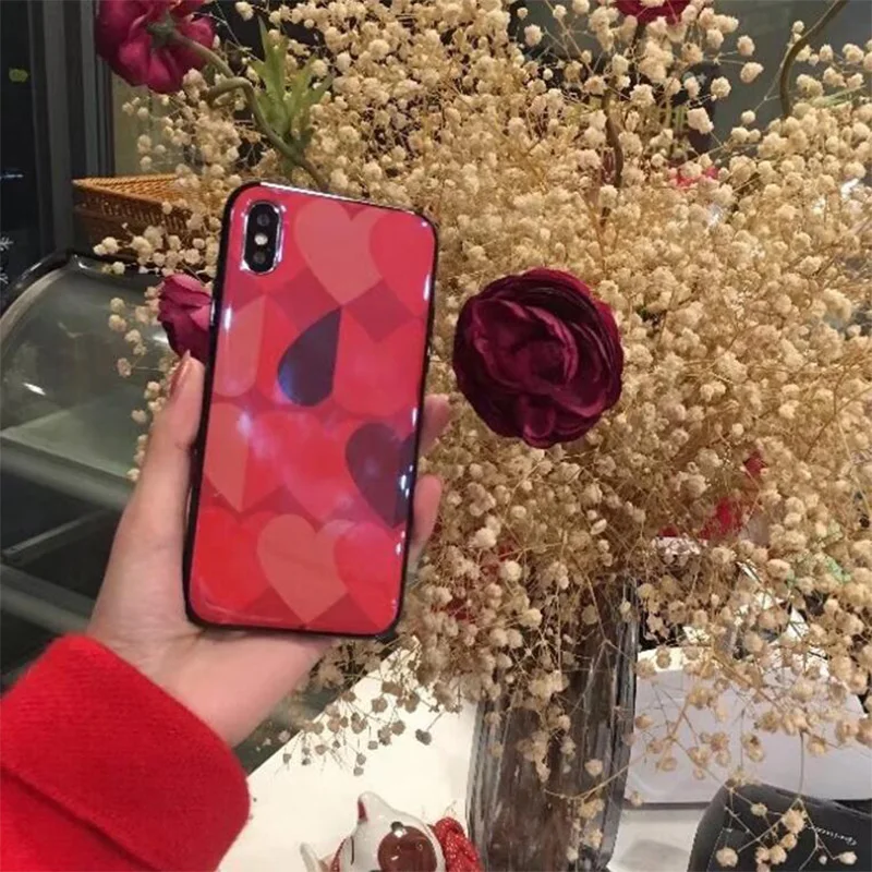 Blu-Ray красный для Apple IPhone X 7 Plus/8 плюс г/8 г 6/6S 6 6S хит цвет случай мобильного телефона