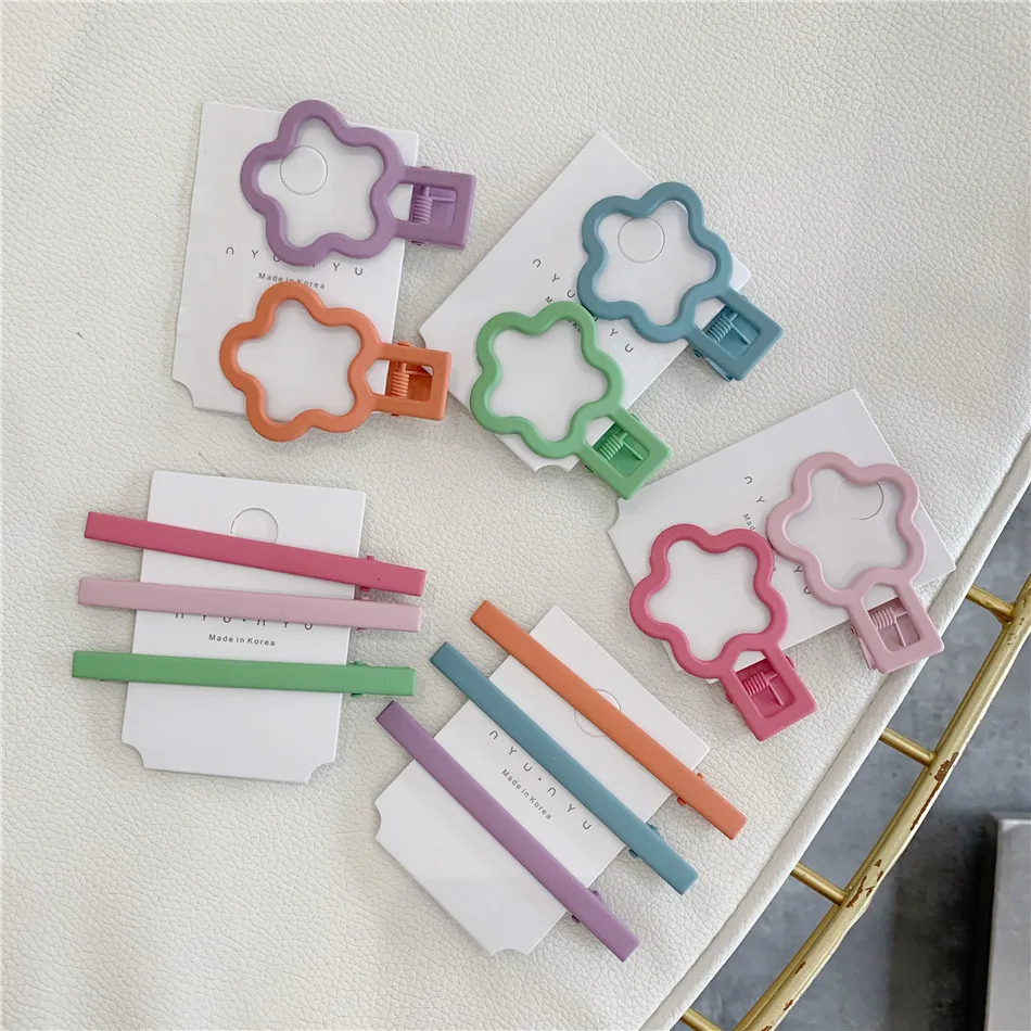 Новые оснастки заколки для волос зажим конфетного цвета геометрические булавки