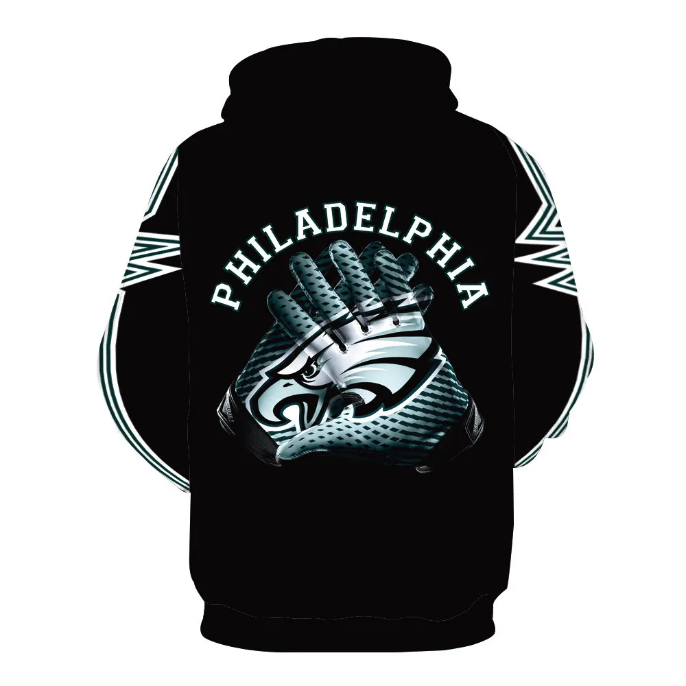 

Unisex Punk Style Philadelphia E-Team Logo Casual Hoodie 3D Digital Print Pullover Hooded Sweatshirt Drop Shipping