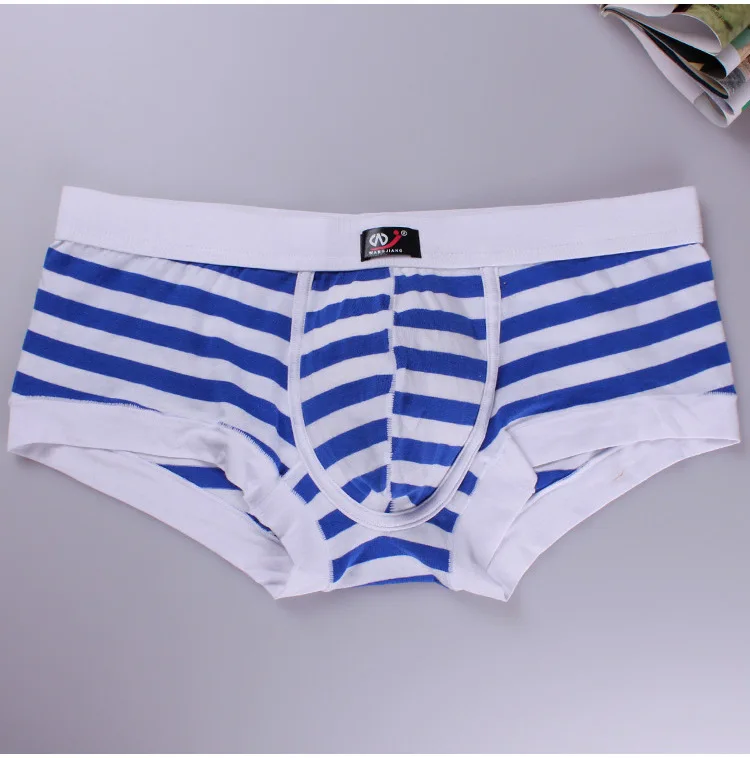 3pcs/lot WJ genuine men's underwear fashion stripe cotton pants male wholesale waist underpants | Мужская одежда