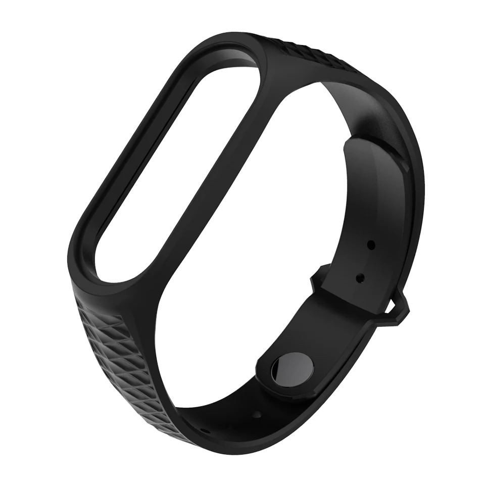black Mi jobs для mi band 4 ремешок силиконовый браслет для Xiao mi 4 3 ремешок умные аксессуары для mi band 4 3 Ремешок Браслет Aurora Sport - Цвет: black