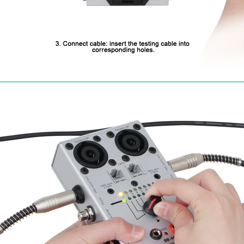 Alctron DB-4C ТРС XLR RCA 1/" 1/8" 2/4/8 Pin Speakon телефон CAT5 аудио детектор сетевой кабель Тесты er Тесты инструмент