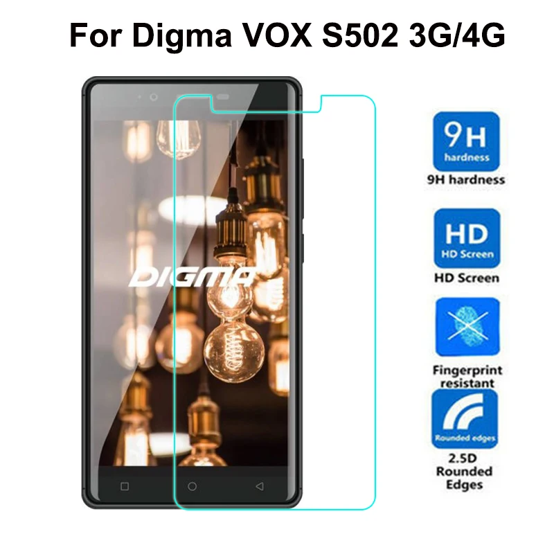Для Digma VOX S502 закаленное стекло 9H 2.5D не полное покрытие Защита экрана для 3G 5