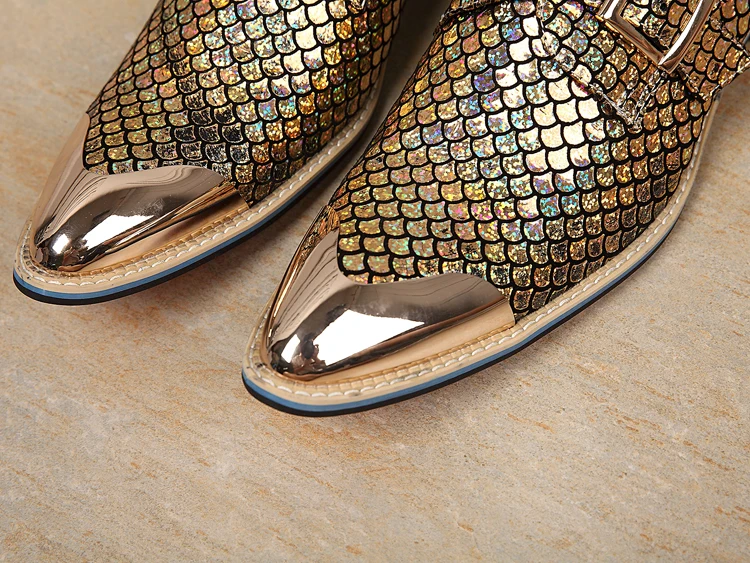 Мужские модные офисные кожаные туфли с металлическим наконечником мужские