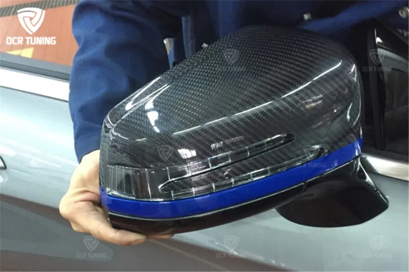 Для Mercedes карбоновое зеркало W204 W207 W212 W176 W218 W221 карбоновые колпачки для Mercedes A C CLS E CLA класс Крышка для зеркала из углеродного волокна