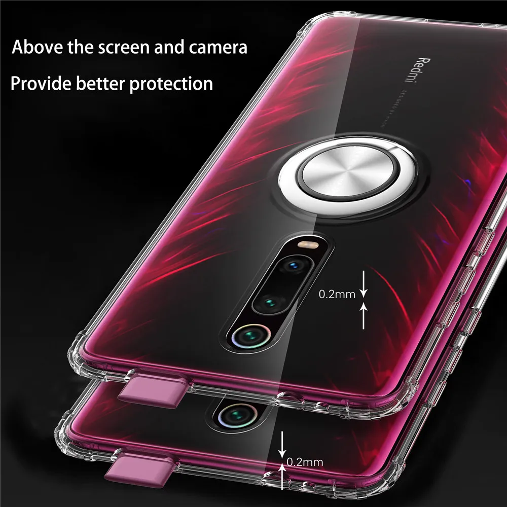 Красный mi K20 Note 7 Pro силиконовый чехол-держатель для Xiaomi mi 9 9t Pro магнитный автомобильный кронштейн противоударный чехол для подушки безопасности красный mi 7