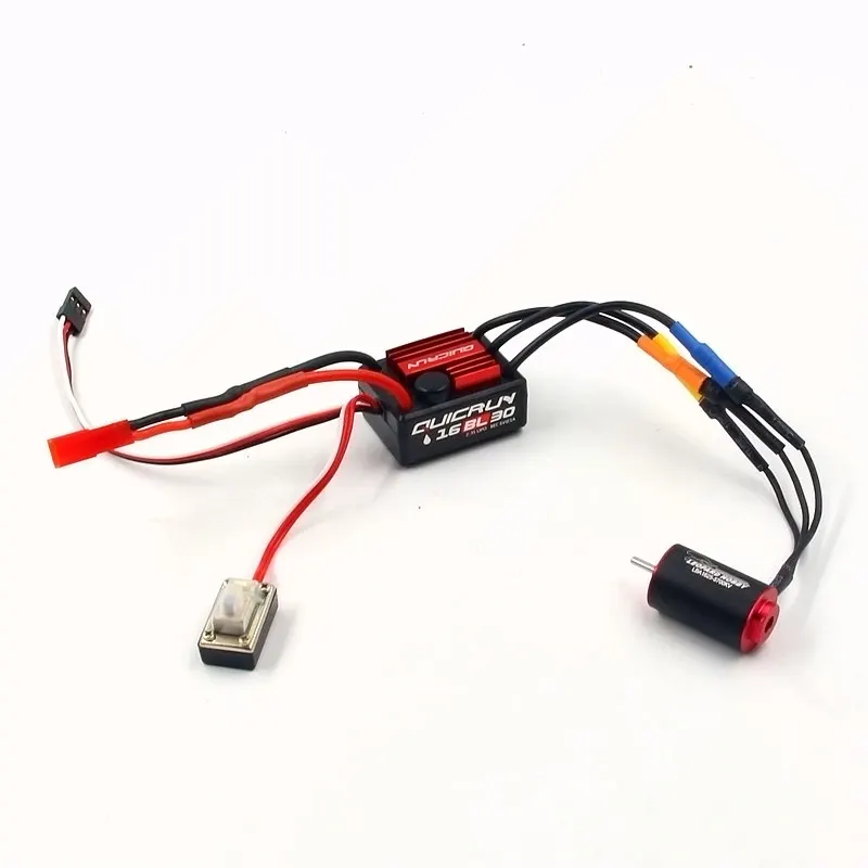 FATJAY leopard 1625 мотор LBA1625 + hobbywing quicrun 1/28 30A ESC combo для RC mini Q Z автомобилей|Детали и