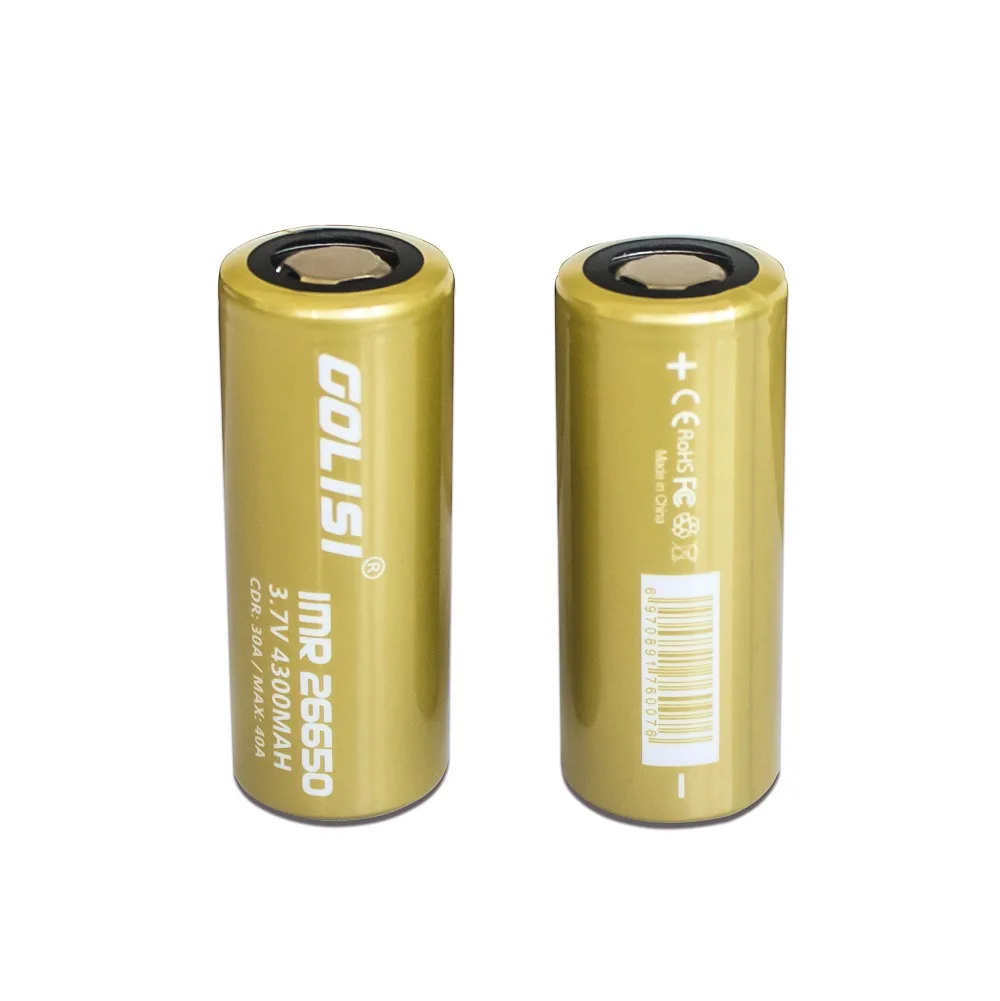 Аккумулятор GOLISI S43 IMR 26650 4300 мАч 3 7 в CDR 30A/MAX 40 А перезаряжаемый аккумулятор E-CIG для
