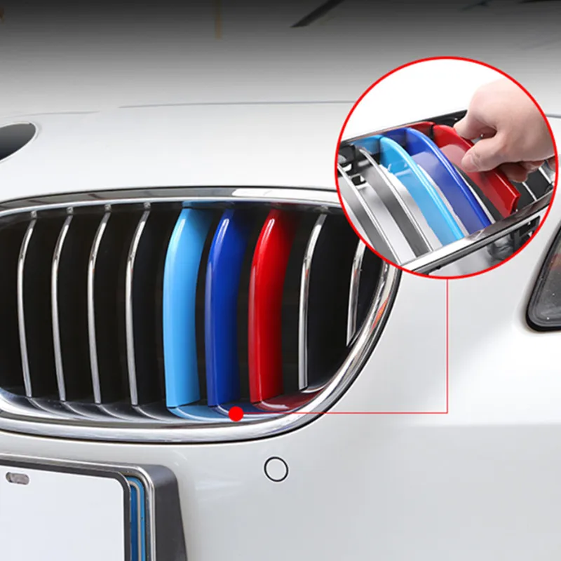 3 шт. 3D-наклейки на переднюю решетку радиатора автомобиля BMW E39 E60 F10 F07 G30 5 series GT M |