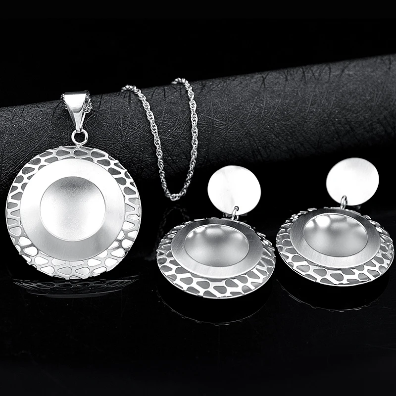 Комплект ювелирных изделий Sunny Jewelry для женщин колье серьги кулон романтические