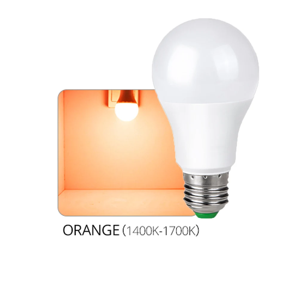 Orange EeeToo светодиодный светильник с датчиком Сумерки до рассвета, умная Индукционная Светодиодная лампа E27 B22, лампы 10 Вт 15 Вт для дома, ночное освещение для сада, лампа - Испускаемый цвет: Orange