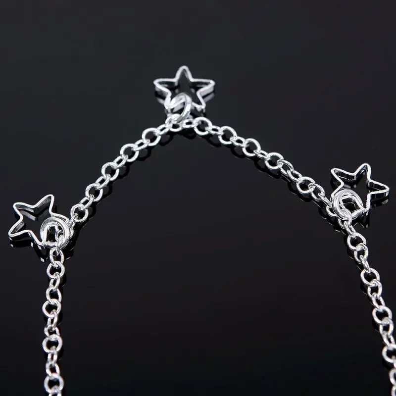 Ножные браслеты Seven Stars с серебряным покрытием на тонкой цепочке ювелирные