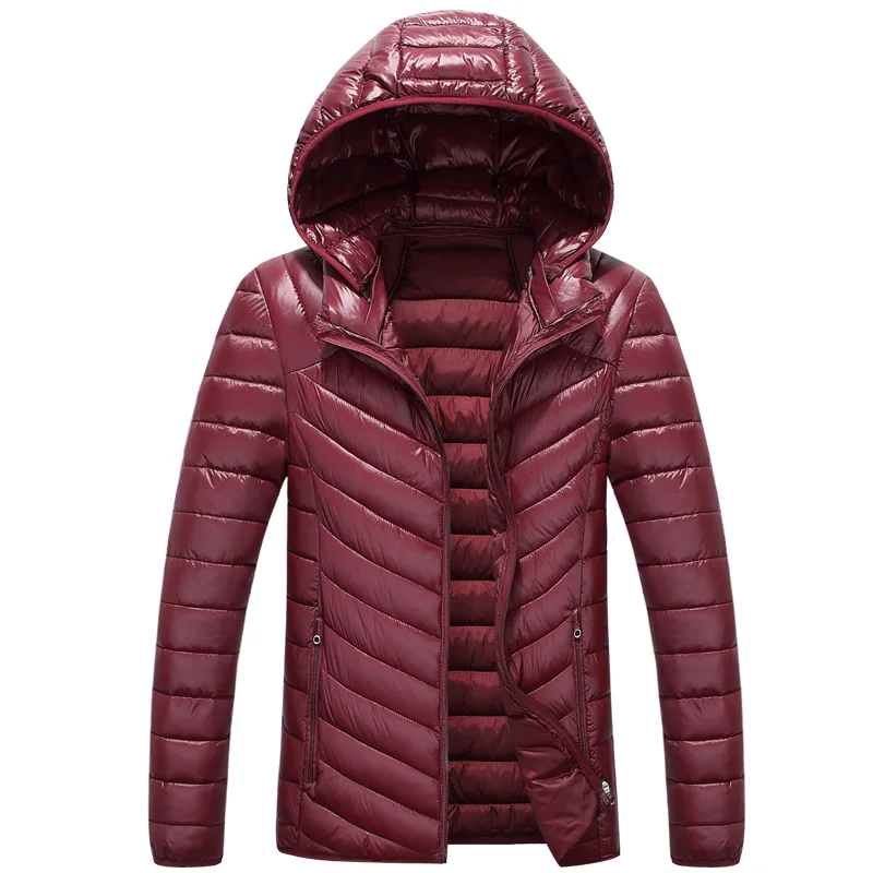 Free Delivery 2017 New Winter Men Cotton Hooded Clothes Outwear Warm Ultra Light Thin Parkas Coats Plus Size jacket | Мужская одежда