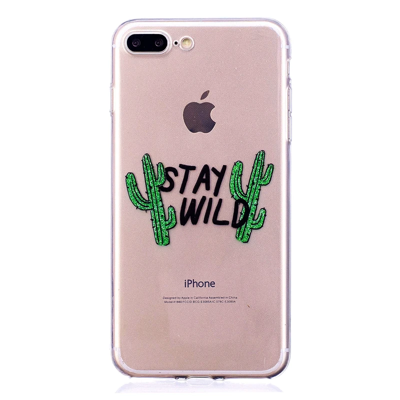 Для Coque iPhone 7 Plus чехол Единорог Мягкая ТПУ живопись задняя защитная телефон чехлы