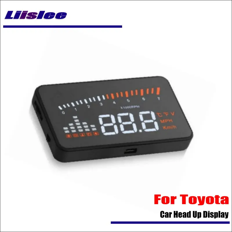 Фото Для автомобилей Toyota Camry/Prius 2010-2019, OBD HUD, электронный лобовый дисплей, отражающий лобовое стекло №2