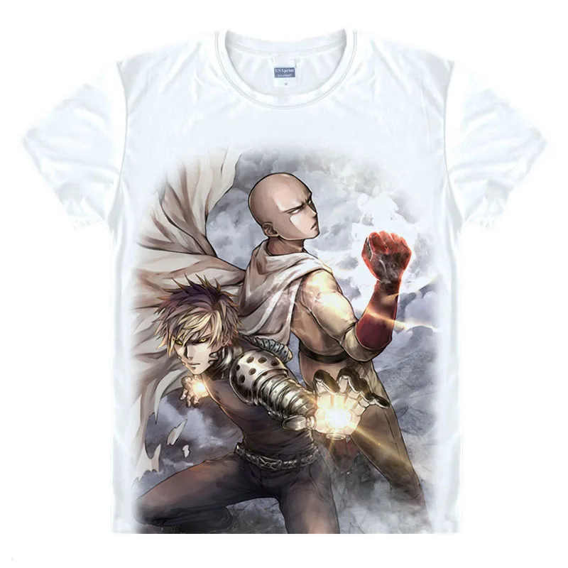 Аниме Футболка one punch man Man Hero Saitama Oppai One Punch MAN Genos brother футболка новая модная