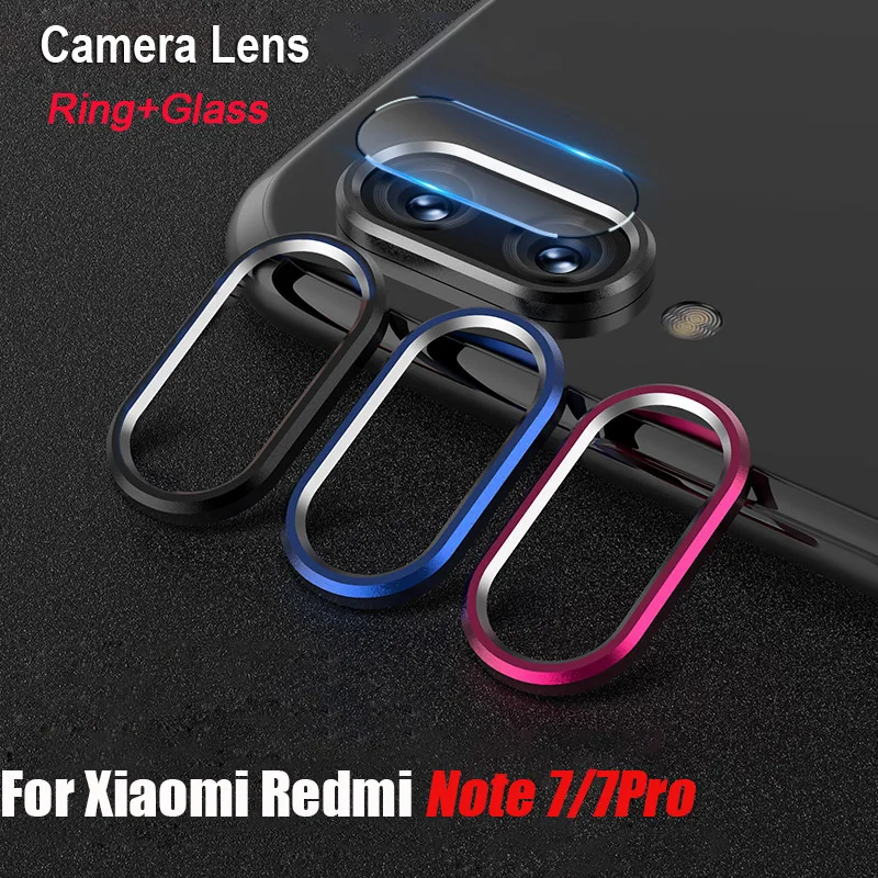 2в1 для Xiaomi RedMi Note 8Pro 8 7 pro металлическое защитное кольцо объектива + пленка камеры