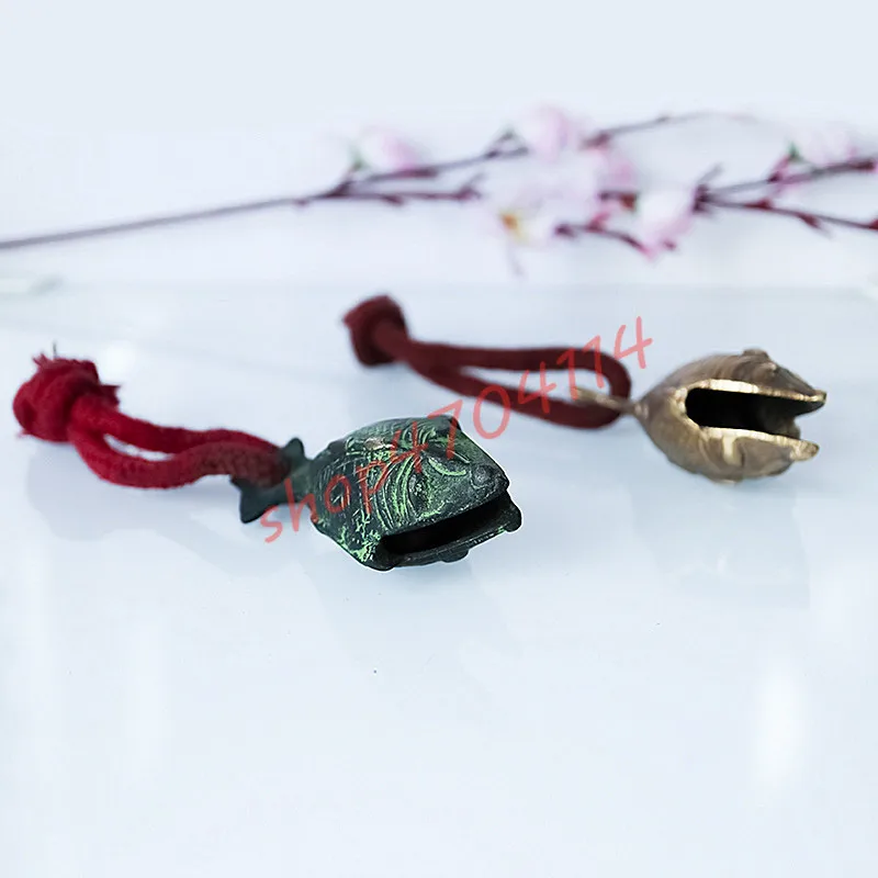 Подвеска колокольчик из чистой меди Непал ручная работа рыба изысканное