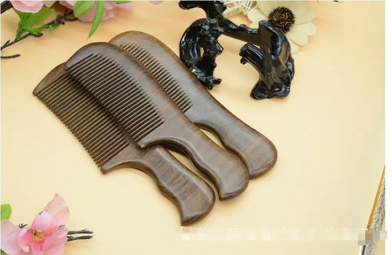 Товары для ухода за волосами натуральные массажные черные сандаловые деревянные