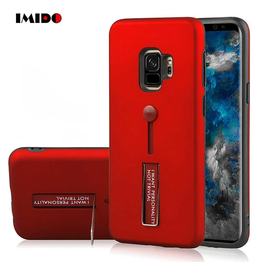 Скрытый чехол подставка для телефона с кольцом samsung Galaxy S9 S8 Plus Note9 Note8 силиконовый