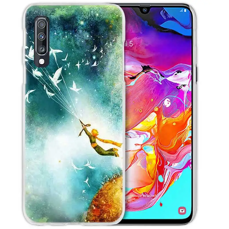 С принтом «Маленький принц», чехол для samsung Galaxy A50 A70 A20e A40 A30 A20 A10 A8 A6 плюс A9 A7 жесткий прозрачный чехол для телефона чехол Capa