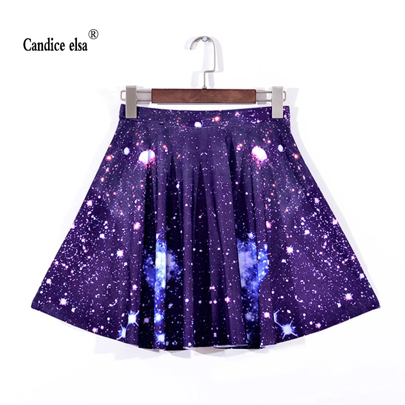 

CANDICE ELSA woman skirts digital printing wholesale purple star skirt Skt1099