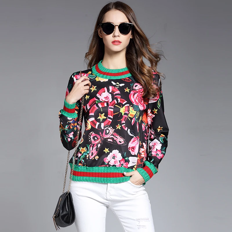 Женский трикотажный свитер с V-образным вырезом и длинным рукавом | Женская