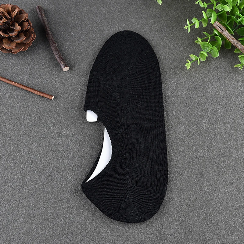 Носки Башмачки из хлопка модные летние Осенние повседневные классические черные