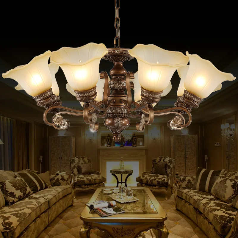Классический полимерный люстра светильник Европейский Стиль Люстра ing гостиная