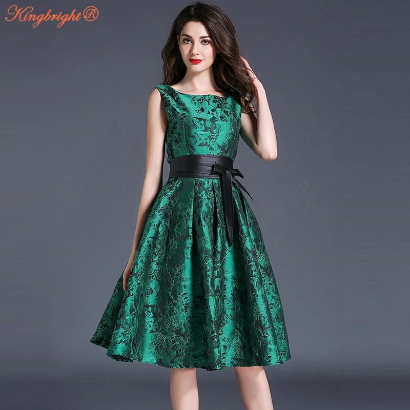 King яркий Для женщин Лето ретро Винтаж платье большие качели вечеринку туника