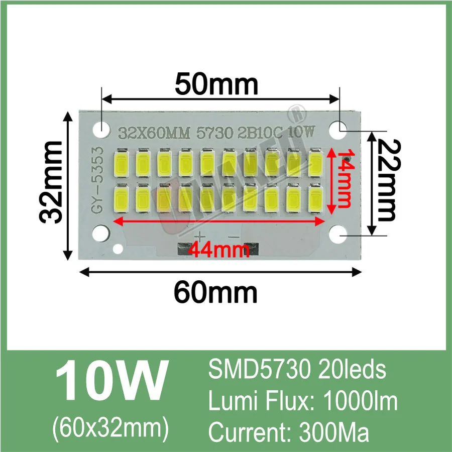 10 Вт светодиодный PCB прожектор светильник источник, полная мощность 5730/2835/5050smd светодиодный алюминиевая пластина основание, теплый белый/белый открытый светильник