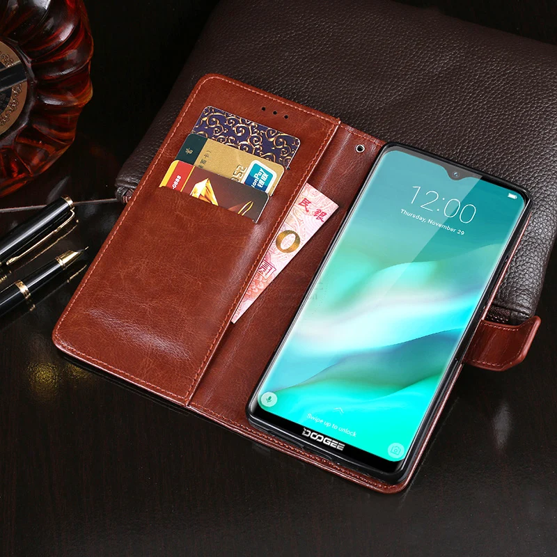 Роскошный винтажный Чехол-книжка из искусственной кожи в деловом стиле Для Doogee Y8C