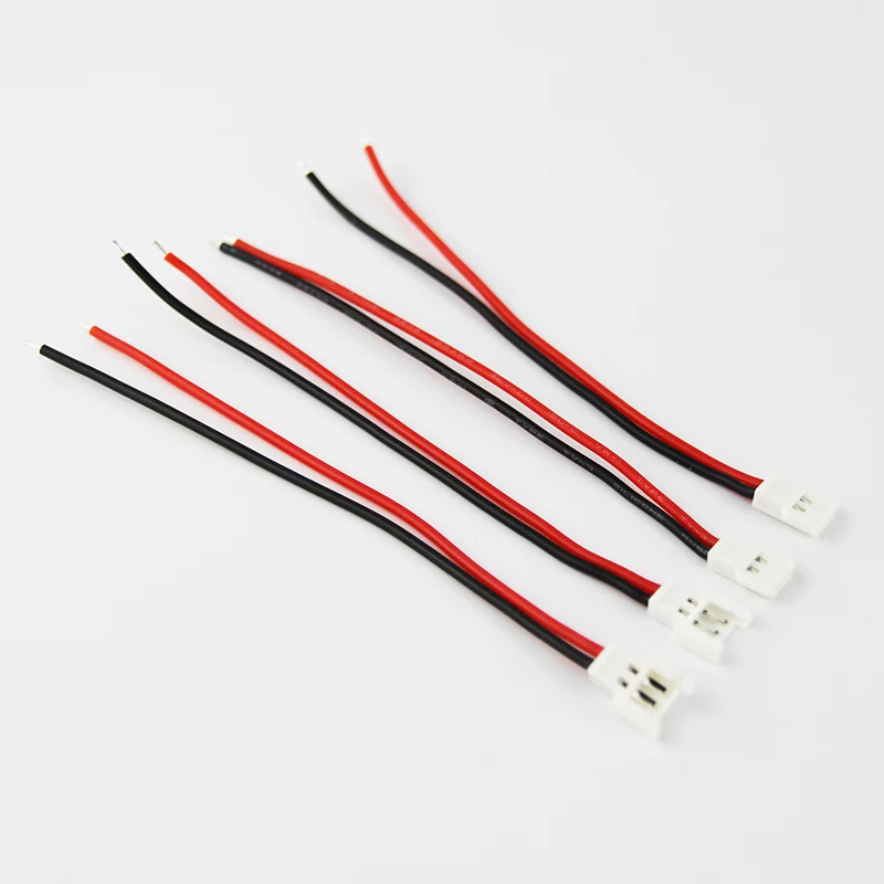 100 пар 1 S 2 контакта модель Mirco разъем батареи 26awg жаронепроницаемый, силиконовый кабель 10 см для вертолета qav Мультикоптер