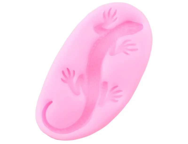 3D Ящерица силиконовая форма геккон Salamander помадка формы торт украшения инструменты Полимерная глина-Смола Конфеты Форма для шоколадной мастики