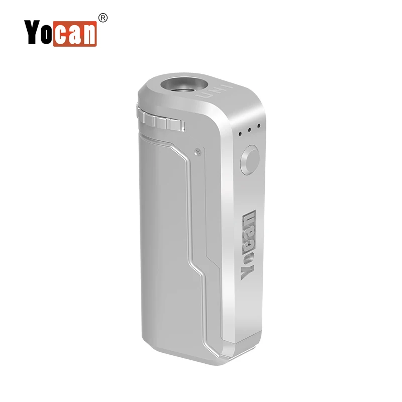 Серебристый Yocan UNI Mod коробка комплект подогрева батарея переменного напряжения 650 мАч с регулируемой высотой 510 резьба электронная сигарета мод Vape - Цвет: Серебристый