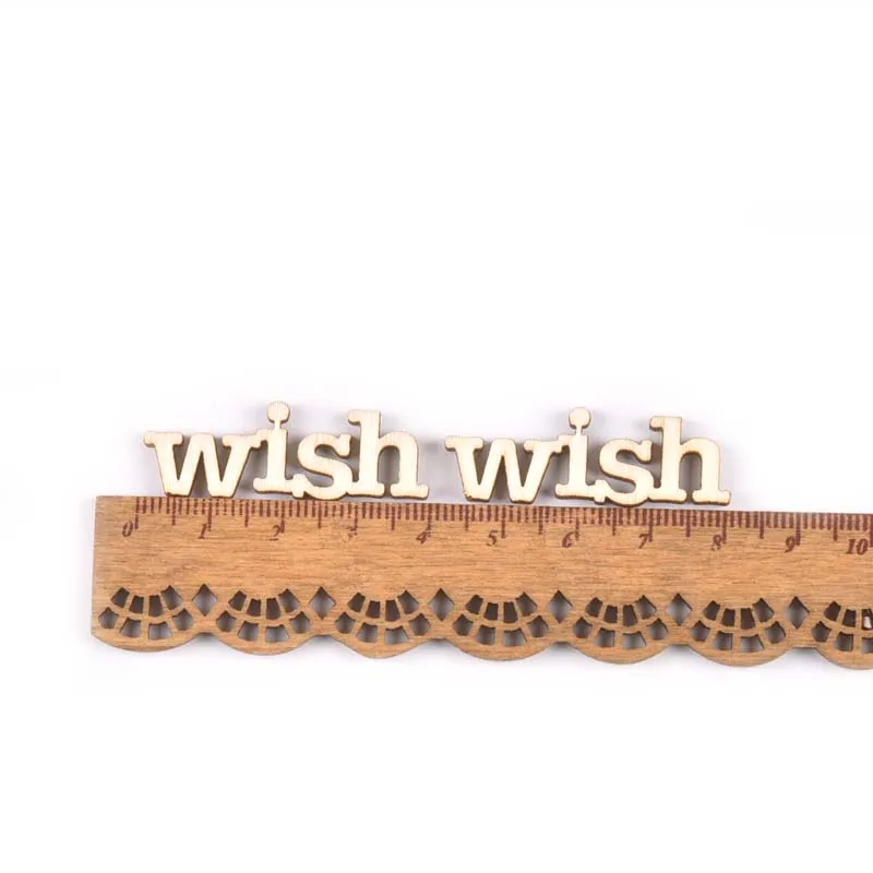 Буквы деревянные с надписью wish/bliss/sunshine 38-52 мм | Дом и сад