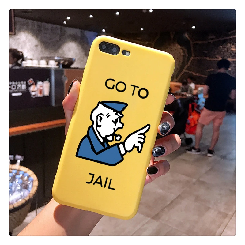 Воин Монополия доллар Mr Mobbin карамельный цвет чехол для телефона TPU iPhone 7 8 XS XR XSMAX