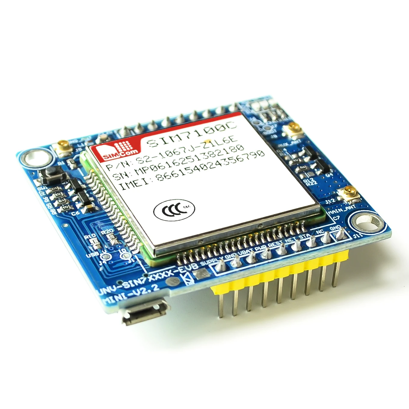 Европейская сеть SIM7100E SIM7100C SIM7100 4G модуль макетной платы + антенна для Arduino Raspberry Pi