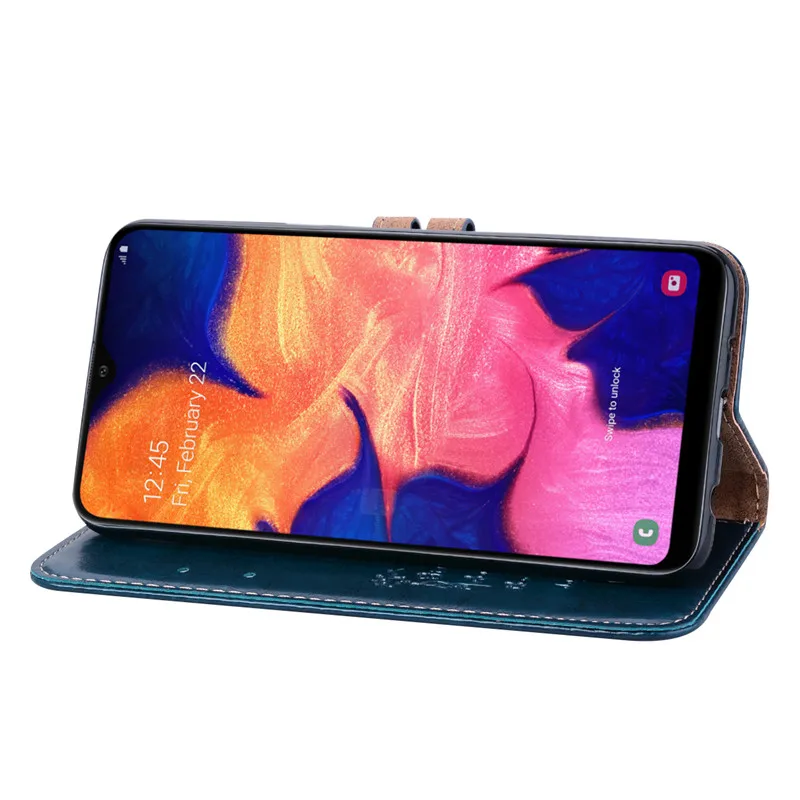 Роскошный кожаный флип-чехол для samsung Galaxy A10, чехол, мягкий силиконовый кошелек, подставка, флип-чехол для телефона, чехол для samsung A10, чехол