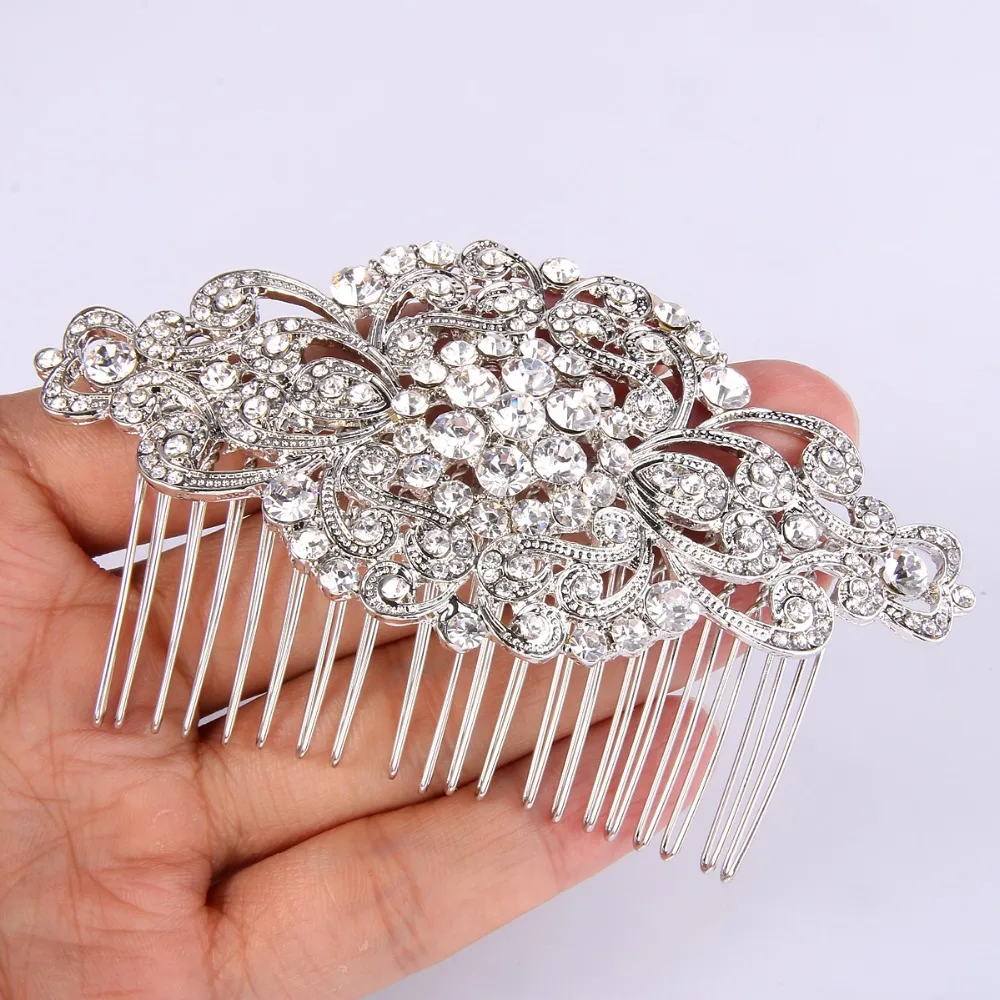 Tuliper украшения для волос в форме сердца свадебные с кристаллами аксессуары