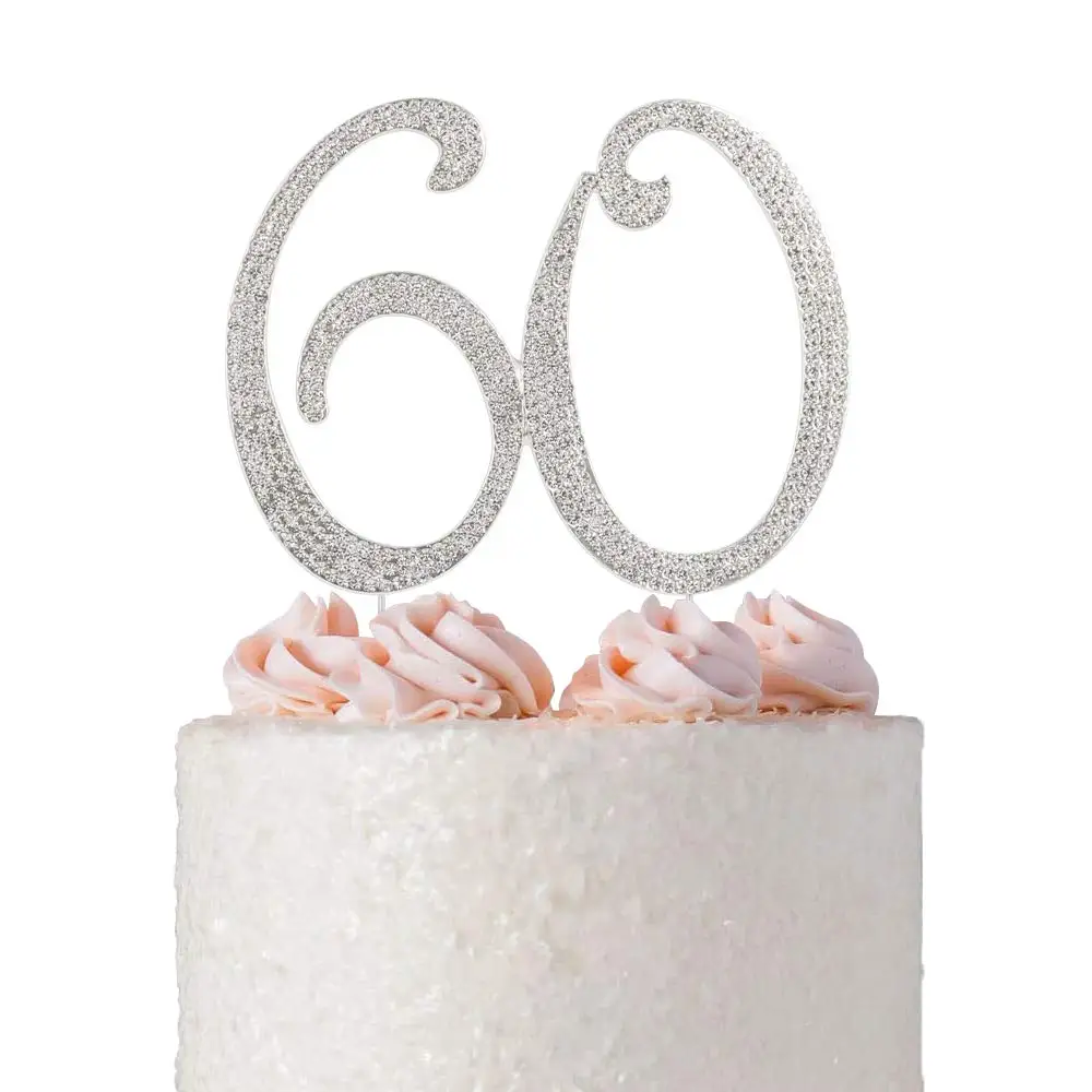 

Sparkly Bling Crystal Diamond Rhinestone Gems 60th Birthday or Anniversary Party Decoration Ideas Perfect Keepsake