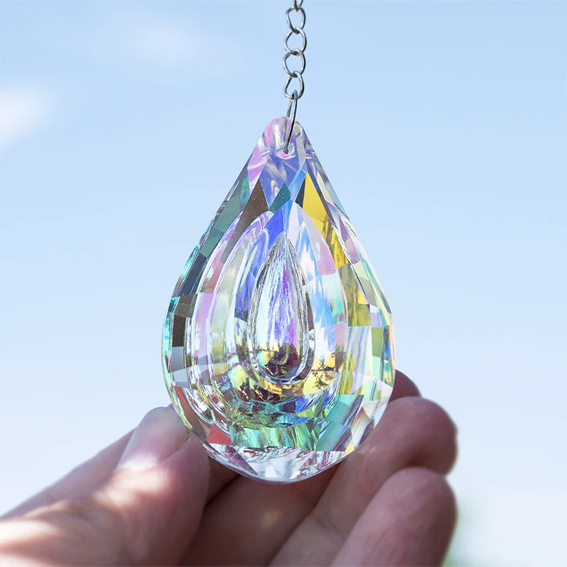 H& D Хамса рука Фатимы турецкий синий сглаза Suncatcher с AB Призма настенный орнамент украшение дома благословение Декор защита